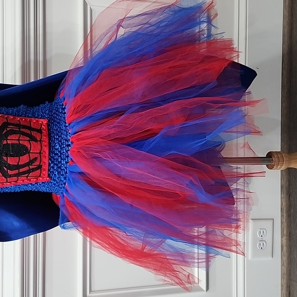 Girls Amazing Spider Girl Inspired Tutu Costume Dress Dressup Halloween - Picture 8 of 14